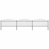 Puutarha-aita, keihäskärjillä, teräs, (0.5-0.75)x5.1m, musta