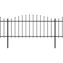 Puutarha-aita, keihäskärjillä, teräs, (0.5-0.75)x10.2m, musta