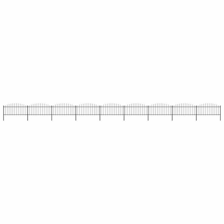 Puutarha-aita, keihäskärjillä, teräs, (0.5-0.75)x15.3m, musta