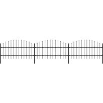 Puutarha-aita, keihäskärjillä, teräs, (0.75-1)x5.1m, musta
