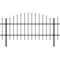 Puutarha-aita, keihäskärjillä, teräs, (0.75-1)x10.2m, musta