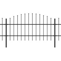 Puutarha-aita, keihäskärjillä, teräs, (0.75-1)x15.3m, musta