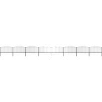Puutarha-aita, keihäskärjillä, teräs, (1.25-1.5)x13.6m, musta