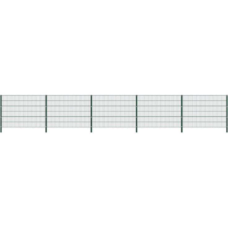 Aitapaneeli tolpilla, jauhemaalattu, 1.2x8.5m, vihreä