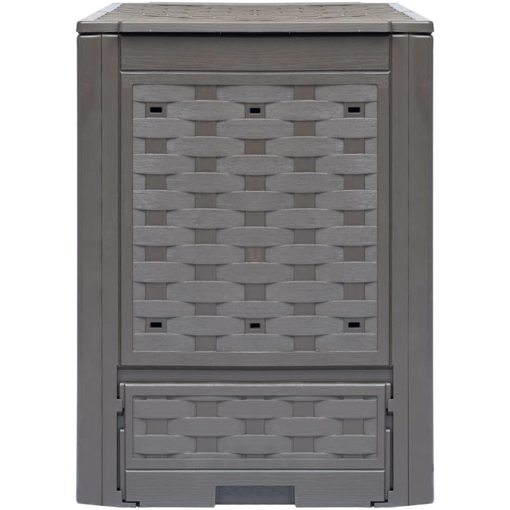 Puutarhan kompostit 3 kpl, 60x60x83 cm, 900 litraa, ruskea