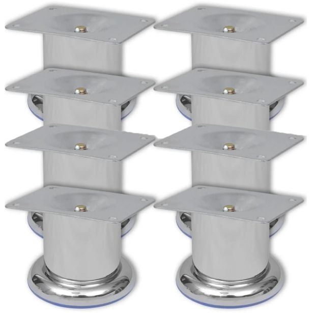 Pyöreät sohvanjalat 8 kpl kromi 60 mm_1
