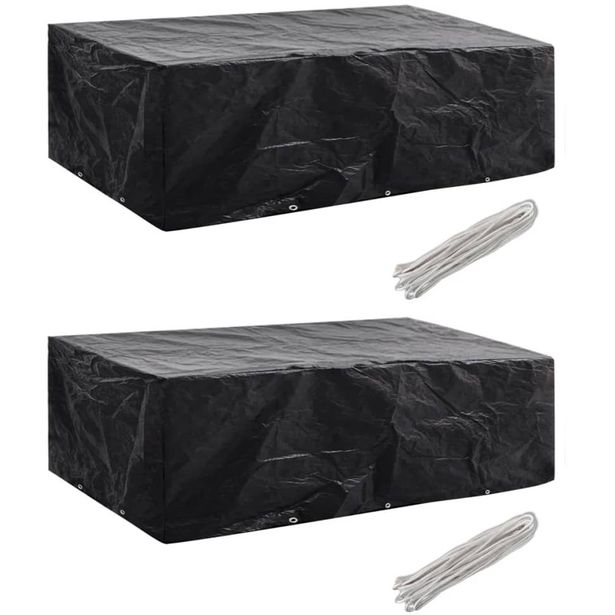 Puutarhahuonekalujen suojat 2 kpl, 10 purjerengasta, 300x140 cm