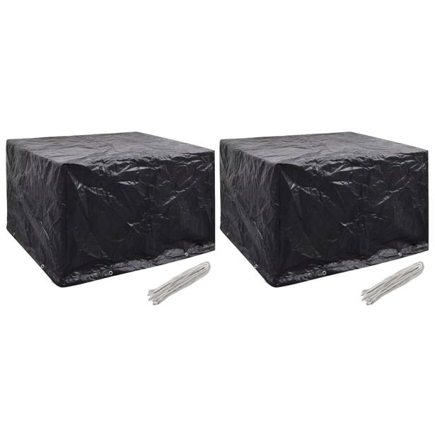 Puutarhakalusteiden suojat 2 kpl, 8 purjerengasta, 135x135x90 cm