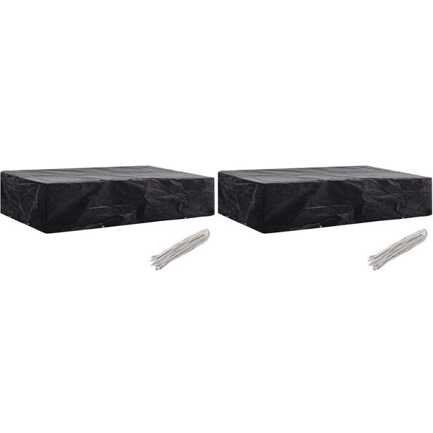 Aurinkotuolin suojat 2 kpl, 8 purjerengasta, 218x77x55 cm
