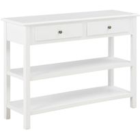 Sivupöytä 110x35x80 cm mdf valkoinen