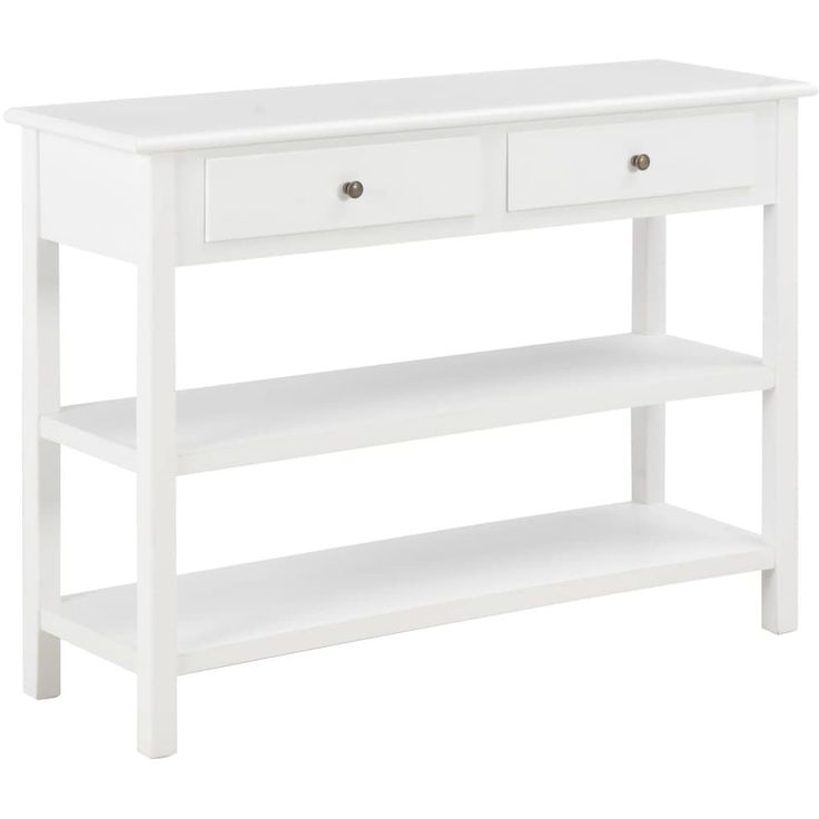 Sivupöytä 110x35x80 cm mdf valkoinen_1