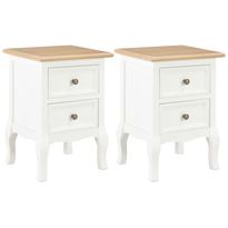 Yöpöytä 2kpl mdf 35x30x49 cm valkoinen