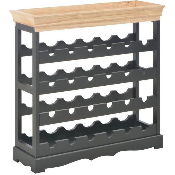 Viinikaappi musta 70x22,5x70,5 cm mdf_1