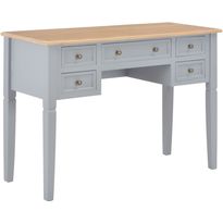 Kirjoituspöytä harmaa 109,5x45x77,5 cm puinen