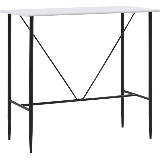 Baaripöytä valkoinen 120x60x110 cm mdf_1