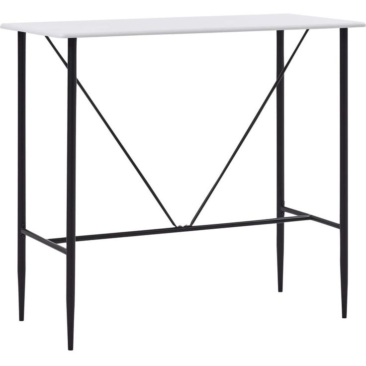 Baaripöytä valkoinen 120x60x110 cm mdf_1