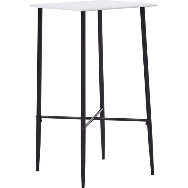 Baaripöytä valkoinen 60x60x111 cm mdf_1