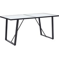 Ruokapöytä valkoinen 160x80x75 cm karkaistu lasi