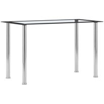 Ruokapöytä musta ja läpinäkyvä 120x60x75 cm karkaistu lasi