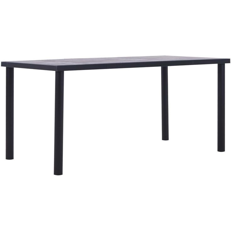 Ruokapöytä musta ja betoninharmaa 160x80x75 cm mdf_1