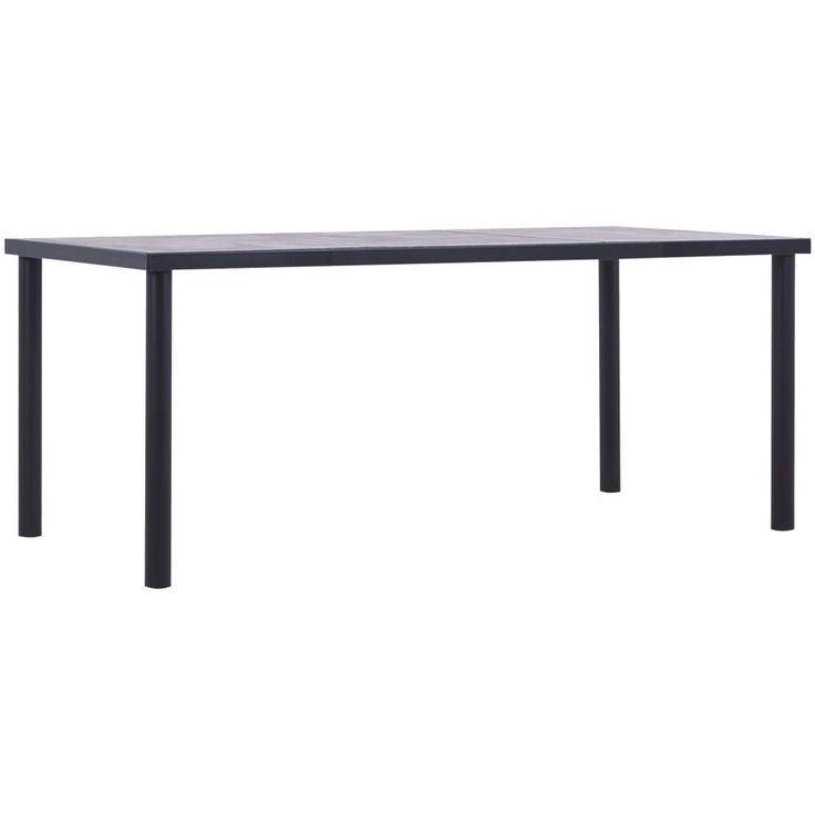 Ruokapöytä musta ja betoninharmaa 180x90x75 cm mdf_1