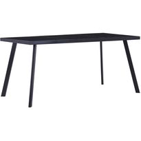 Ruokapöytä musta 180x90x75cm karkaistu lasi