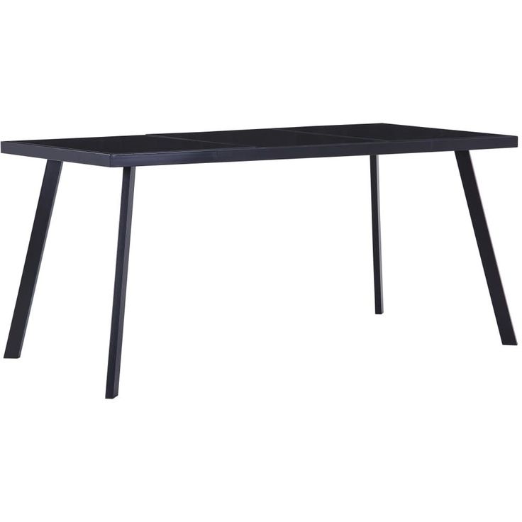 Ruokapöytä musta 180x90x75cm karkaistu lasi_1