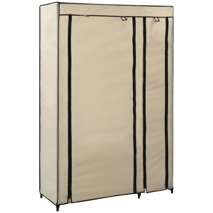 Kokoontaitettava vaatekaappi kerma 110 x 45 x 175 cm kangas_1