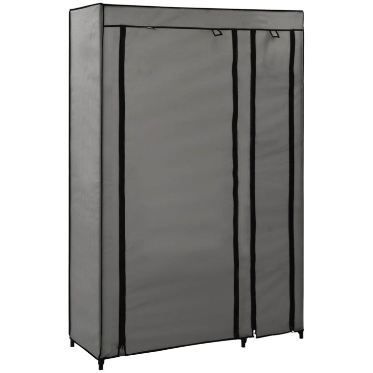 Kokoontaitettava vaatekaappi harmaa 110 x 45 x 175 cm kangas_1