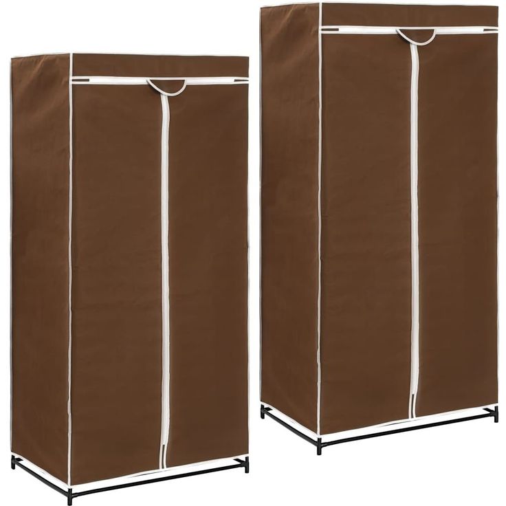 Vaatekaapit 2 kpl ruskea 75x50x160 cm_1