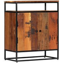 Sivukaappi 60x35x76 cm täysi kierrätetty puu ja teräs