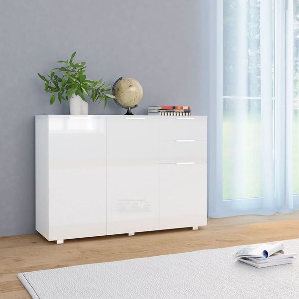 Senkki korkeakiilto valkoinen 107x35x76 cm_1