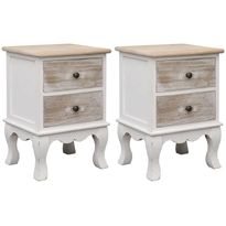 Yöpöydät 2 kpl 35x30x50 cm keisaripuu