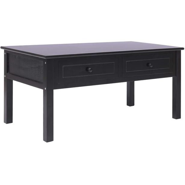 Sohvapöytä musta 100x50x45 cm puu_1