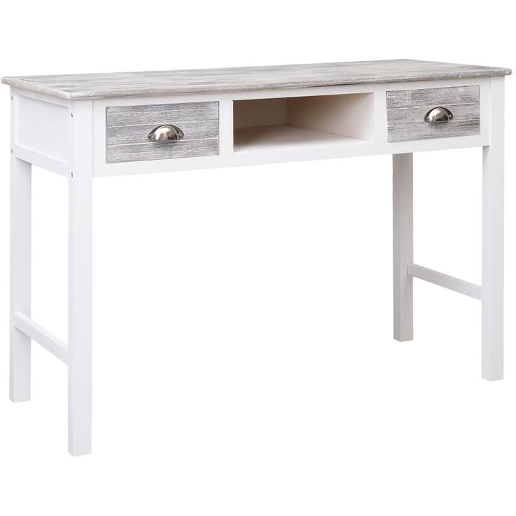 Kirjoituspöytä harmaa 110x45x76cm puinen_1