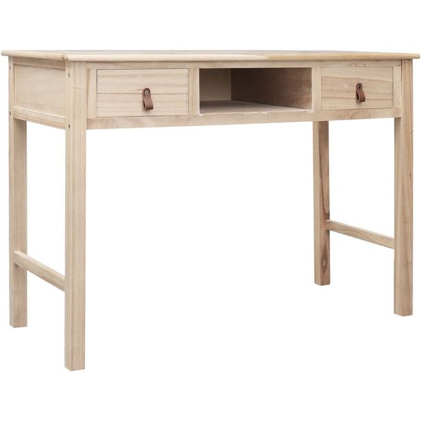 Kirjoituspöytä luonnollinen 110x45x76 cm puinen_1