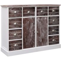 Senkki 10 vetolaatikolla ruskea 113x30x79 cm puu