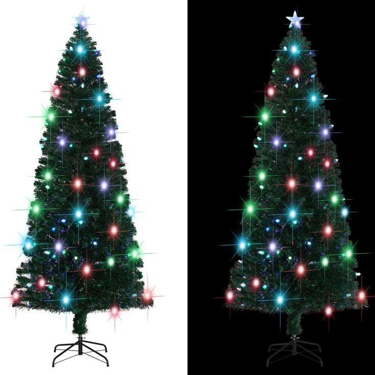 Tekojoulukuusi jalustalla, 5 eri väristä valoa, 240cm, 380 oksaa