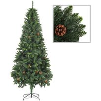 Tekojoulukuusi kävyillä, vihreä, 210cm 