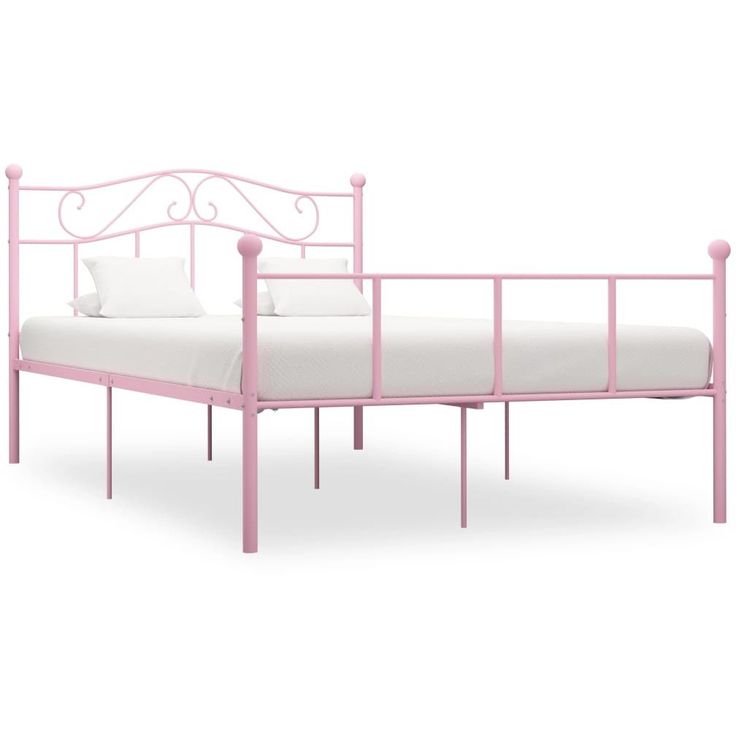 Sängynrunko pinkki metalli 160x200cm_1