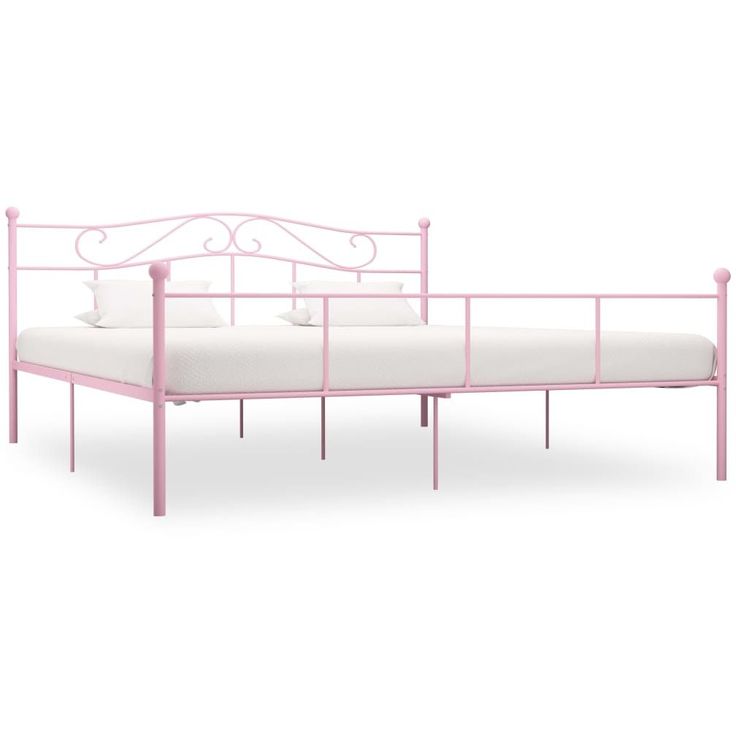 Sängynrunko pinkki metalli 180x200cm_1