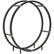 Polttopuuteline 70x20x70cm, musta, teräs