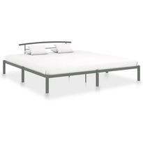 Sängynrunko metalli 200x200cm harmaa