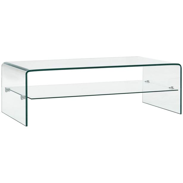 Sohvapöytä kirkas 98x45x31cm karkaistu lasi_1