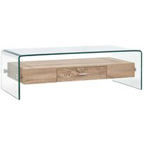 Sohvapöytä kirkas karkaistu lasi 98x45x31 cm