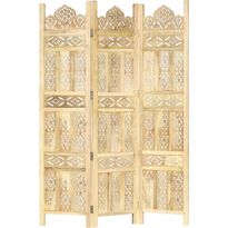 3-paneelinen tilanjakaja 120x165 cm täysi mangopuu