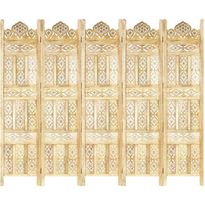 5-paneelinen tilanjakaja 200x165 cm täysi mangopuu