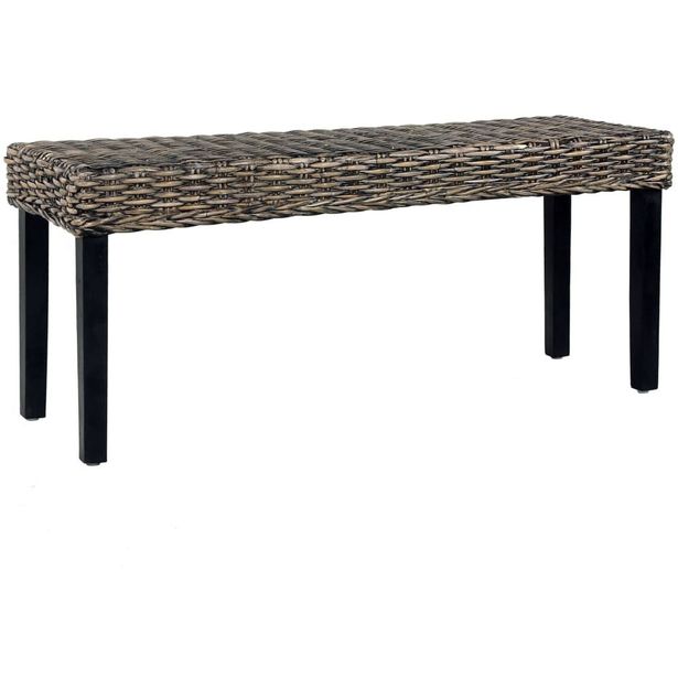 Penkki 110cm musta luonnollinen kubu-rottinki/täysi mangopuu_1