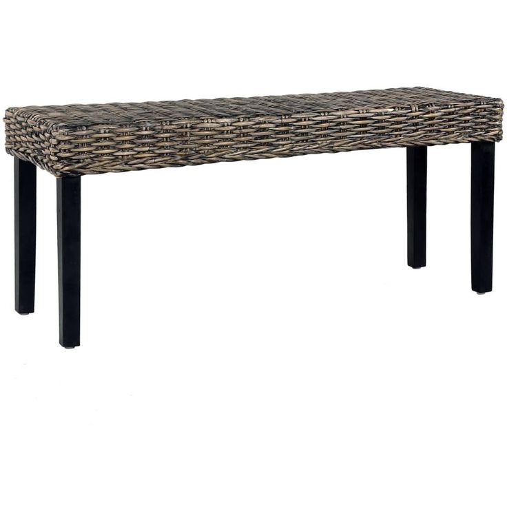 Penkki 110cm musta luonnollinen kubu-rottinki/täysi mangopuu_1