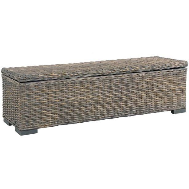 Säilytyslaatikko 120cm harmaa kubu-rottinki ja täysi mangopuu_1